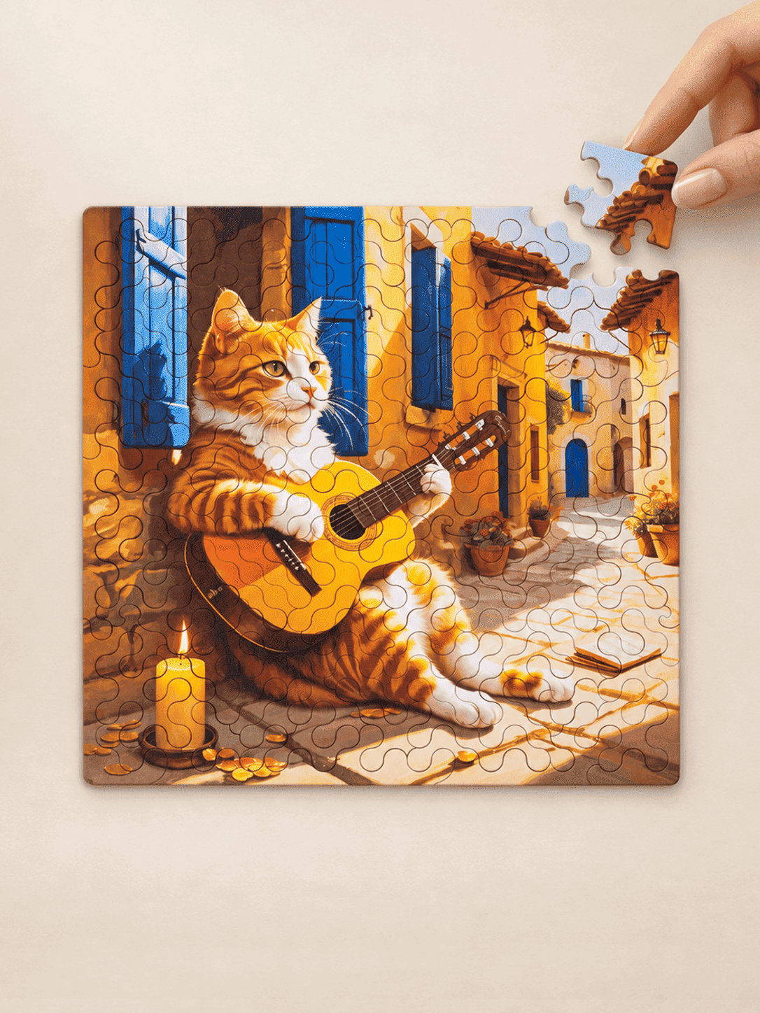 Деревянные пазлы кошки
